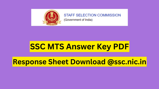 SSC MTS Answer Key 2023 Released! Download Now and Check Your Score