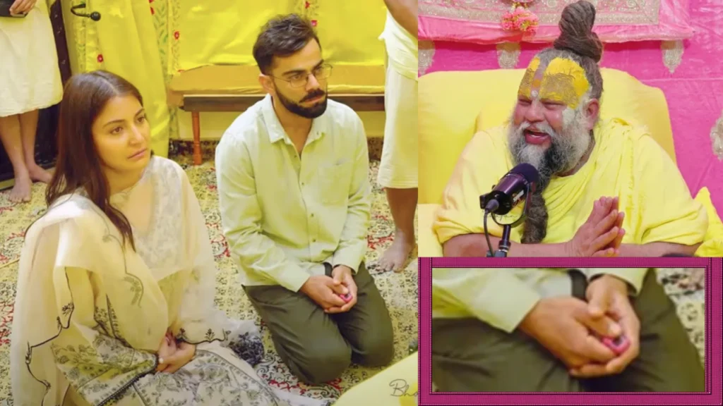 विराट-अनुष्का की आध्यात्मिक यात्रा: प्रेमानंद महाराज से मिली नई ऊर्जा 1 Virat Kohli Engages in Mala Jaap During Meeting with Premanand Maharaj Watch