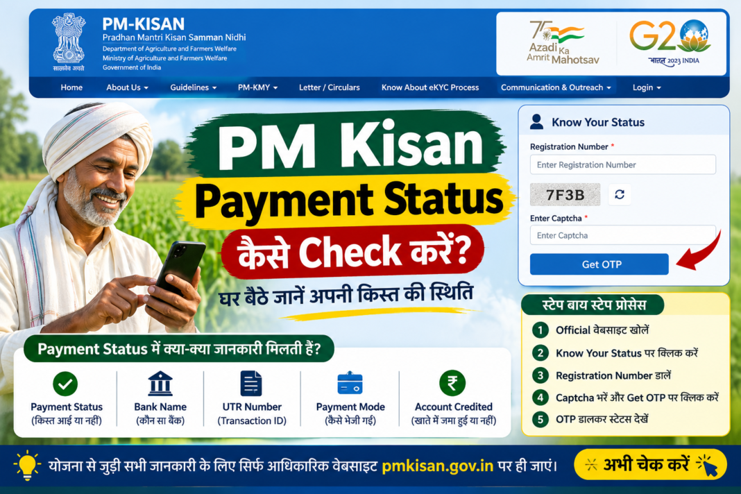 PM Kisan Payment Status 2026 कैसे Check करें?