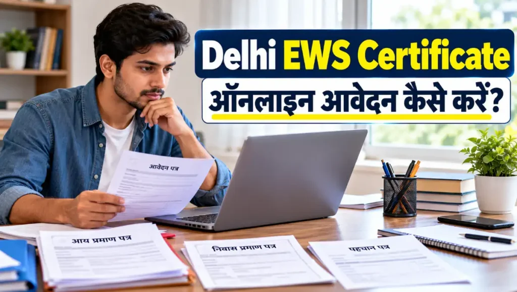 दिल्ली EWS Certificate के लिए ऑनलाइन आवेदन करते हुए आवेदक