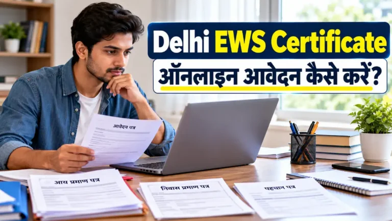दिल्ली EWS Certificate के लिए ऑनलाइन आवेदन करते हुए आवेदक
