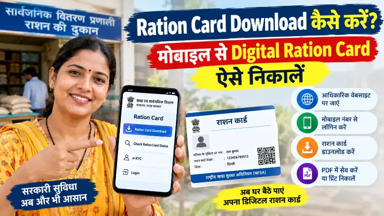 मोबाइल से Digital Ration Card डाउनलोड करने की प्रक्रिया